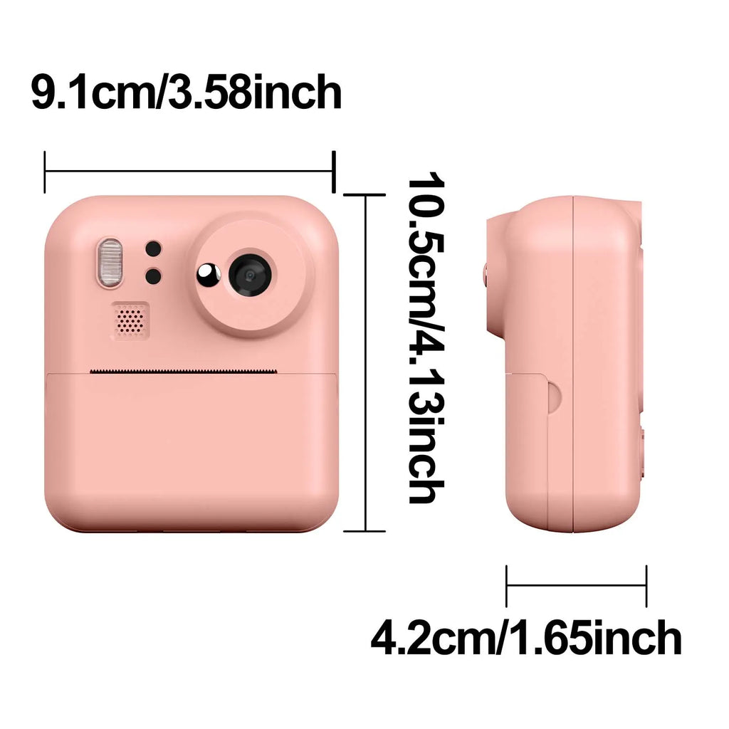 Kids Camera Instant Print Photo, Portable Thermal Printing Camera Toy with HD Digital Video, for 3-12 Years Old Boys Girls
